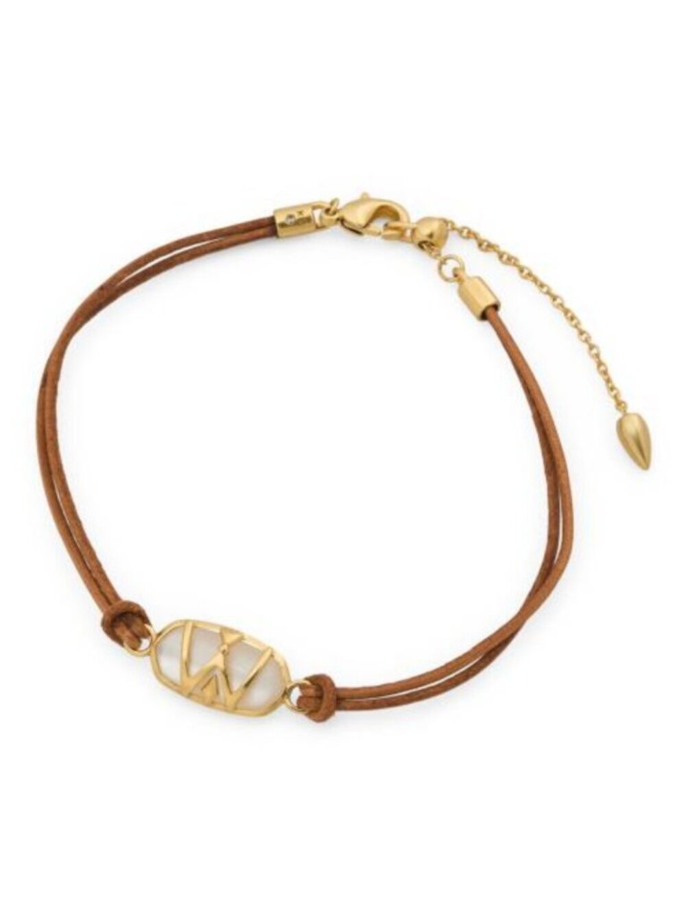 KENDRA SCOTT Gold Mother Of Pearl Wrangler Elaina Cord Bracelet